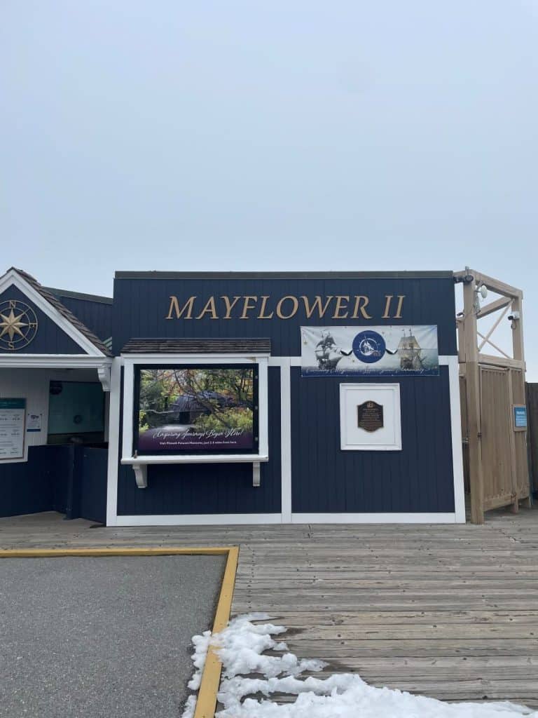 Outside Entrance to Mayflower II on dock