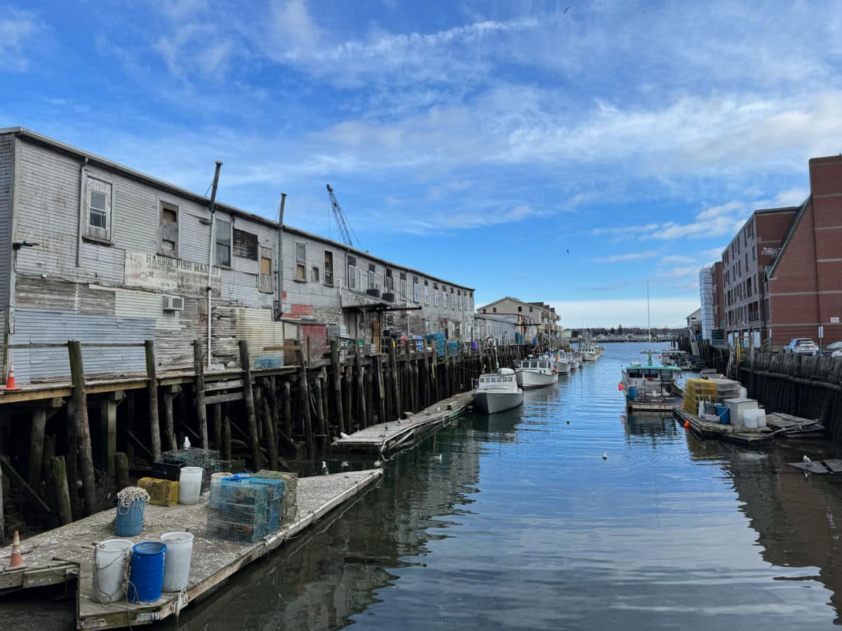 Old Port wharves in Portland Maine