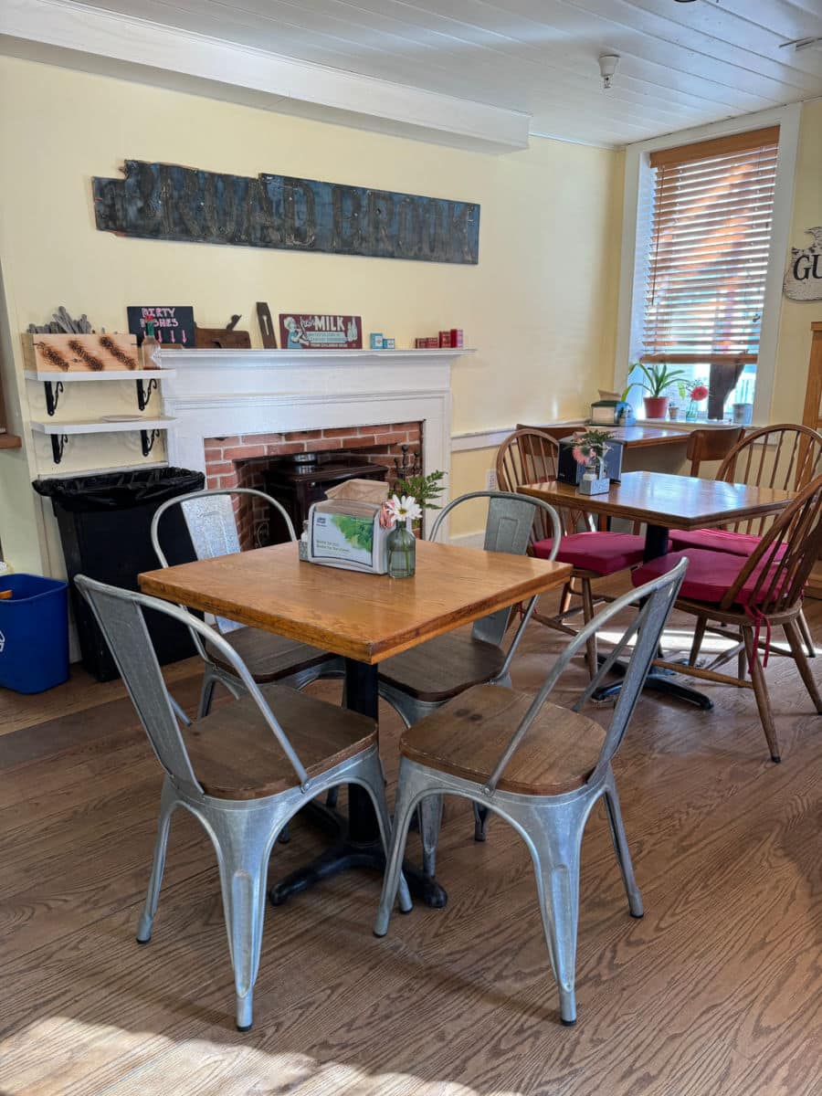 Guilford Country Store tables in cafe