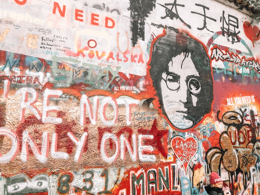 John Lennon wall in Prague