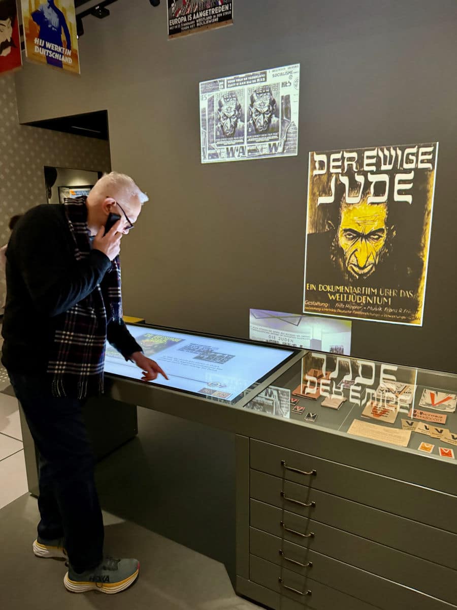 Glenn in Dutch resistance museum