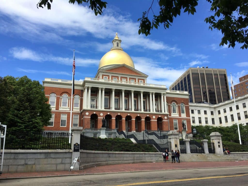 Massachusetts state house in Boston