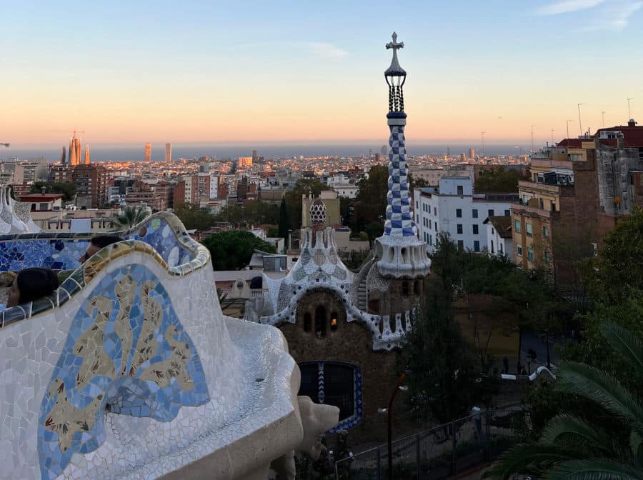 Park Guell view in Barcelona