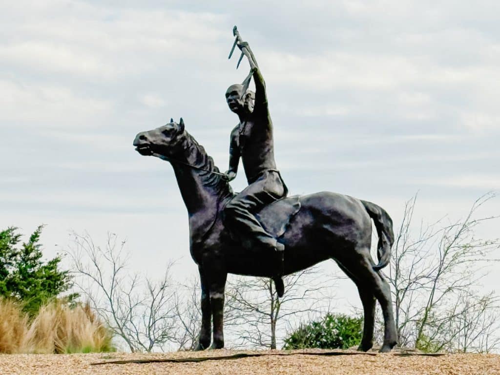 Chickasaw warrior statue
