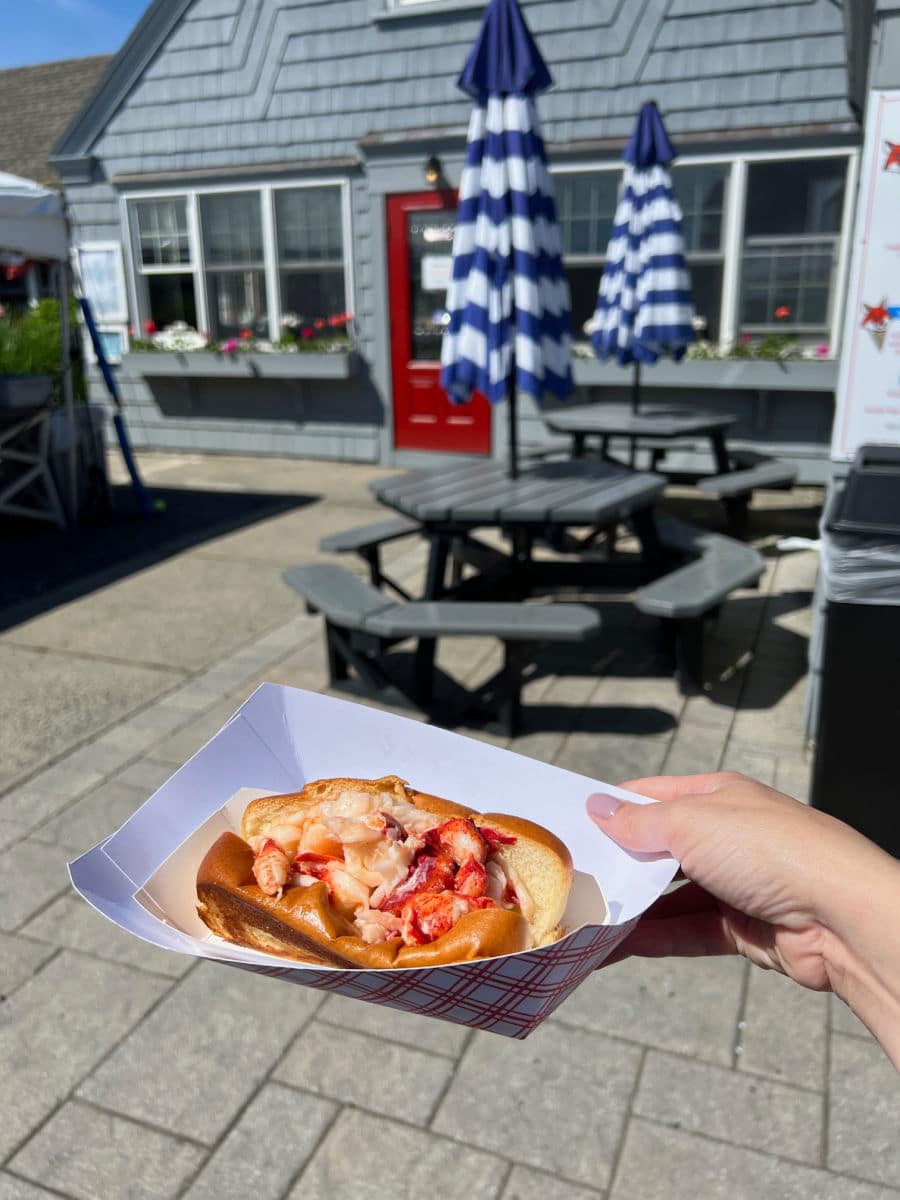 Lobster roll at Fox's Lobster House in York, Maine