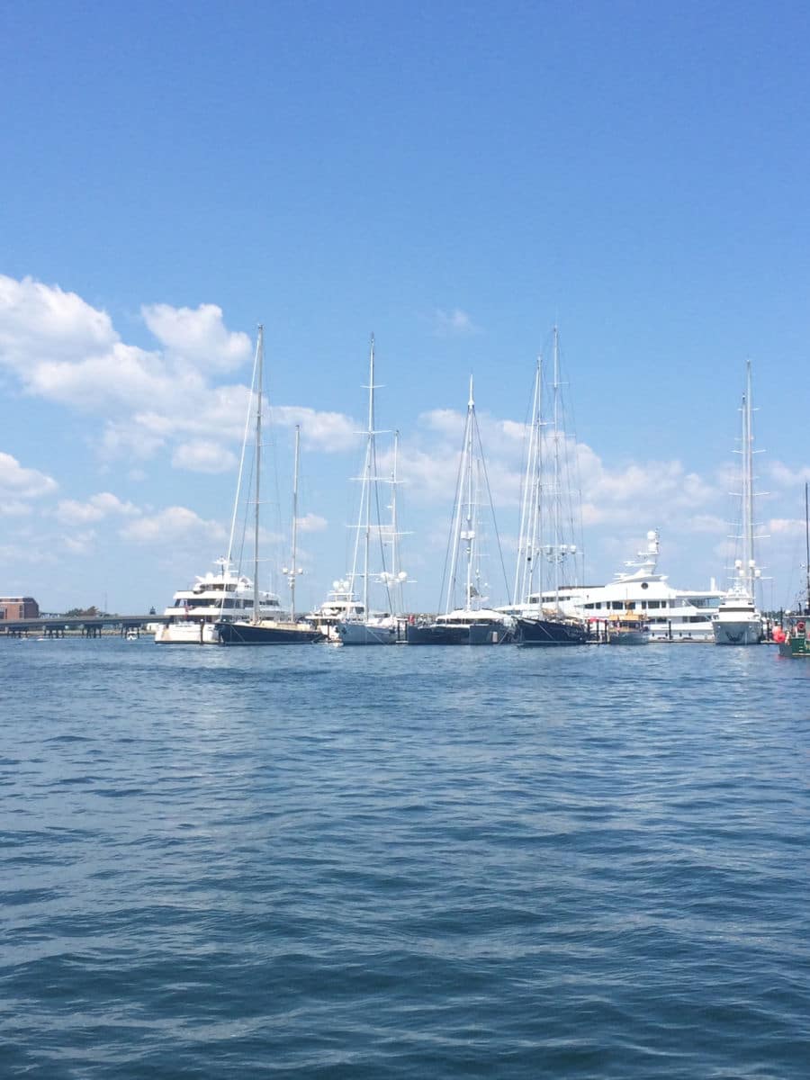 sailboats in Newport Harbor 
