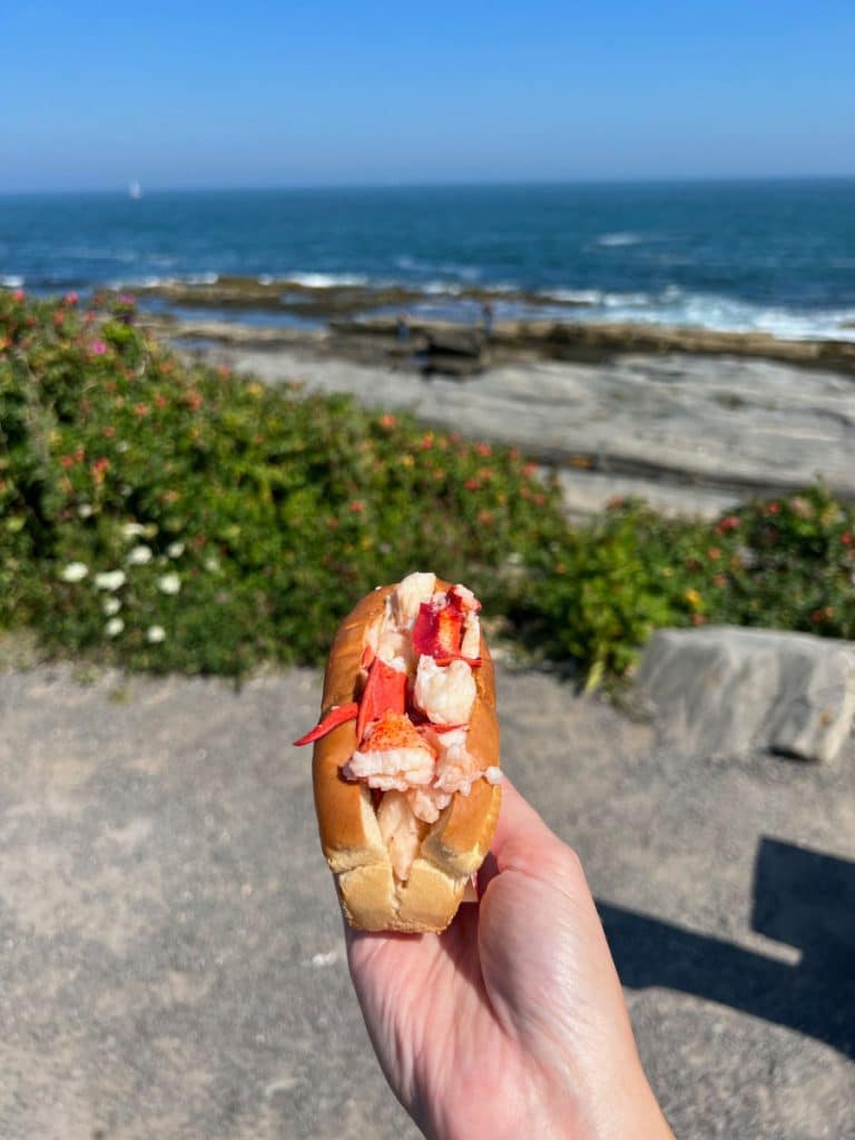 Lobster roll at Two lights Lobster Shack Maine