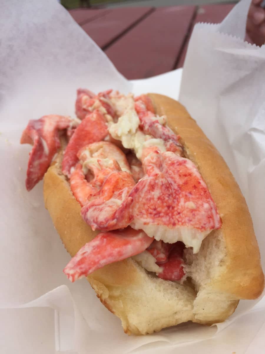 wasabi lobster roll at Bite into Maine food truck