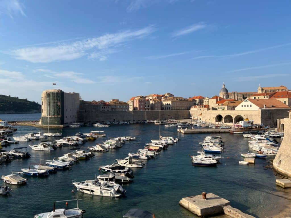 Boats in Dubrovnik harbor - trip to Croatia cost