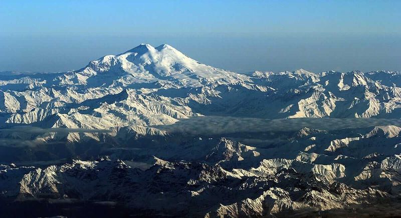 Mount Elbrus' Snowy Summit