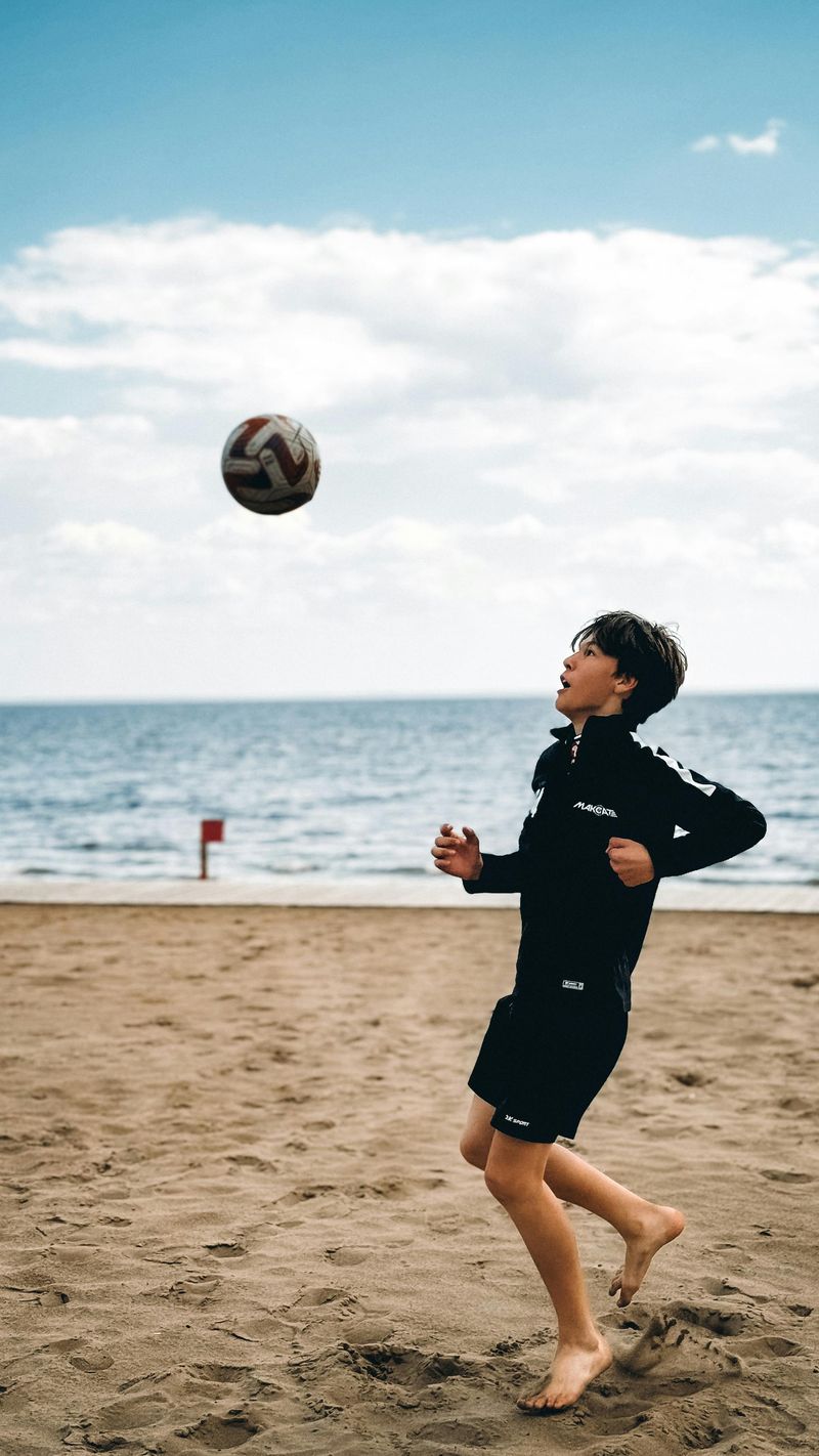Playing Beach Soccer