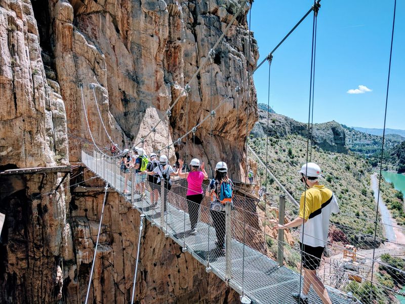 Confronting the Heights of El Caminito del Rey, Spain