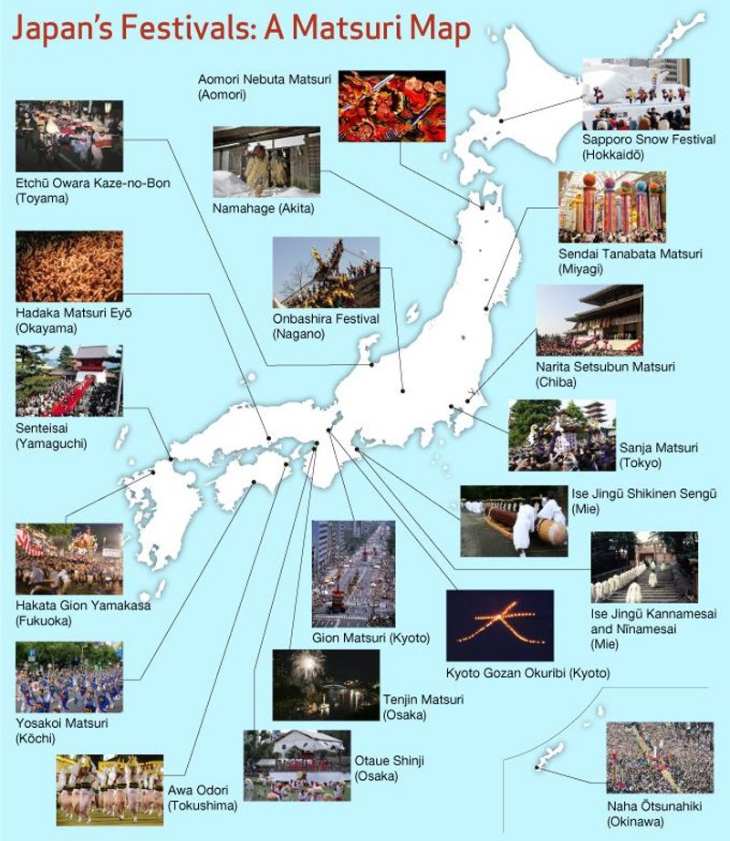 Traditional Festivals Calendar Map