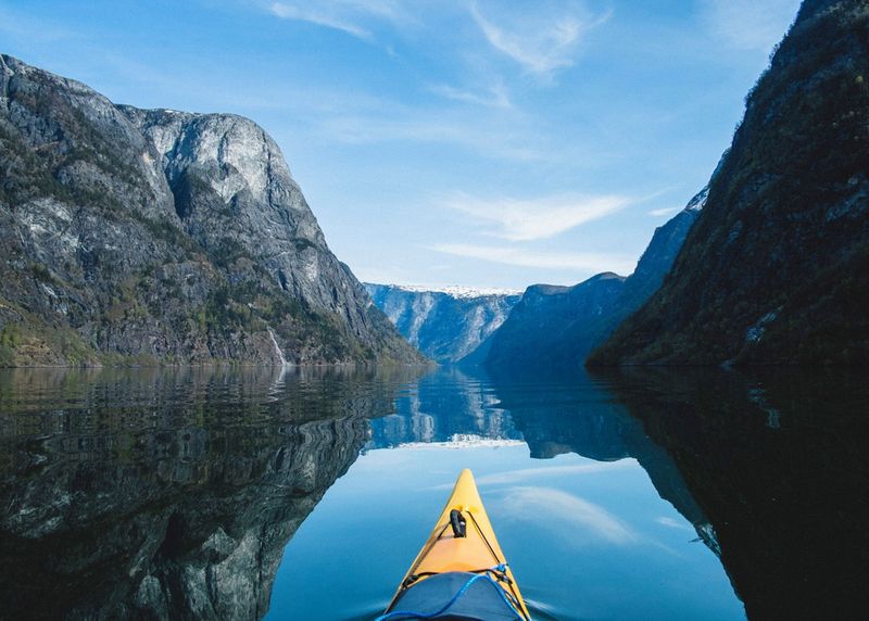 Kayaking in the Norwegian Fjords