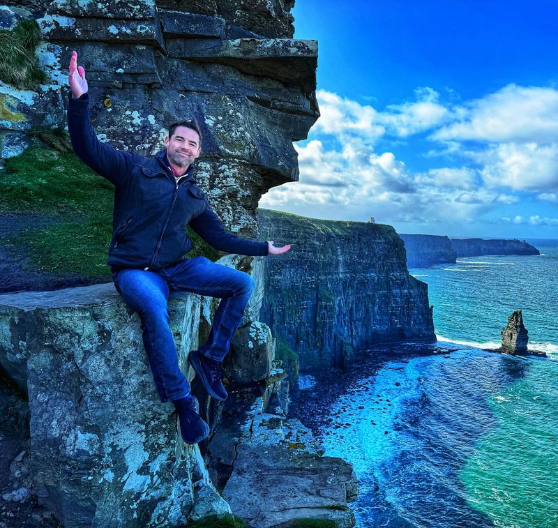 Climbing the Cliffs of Moher, Ireland