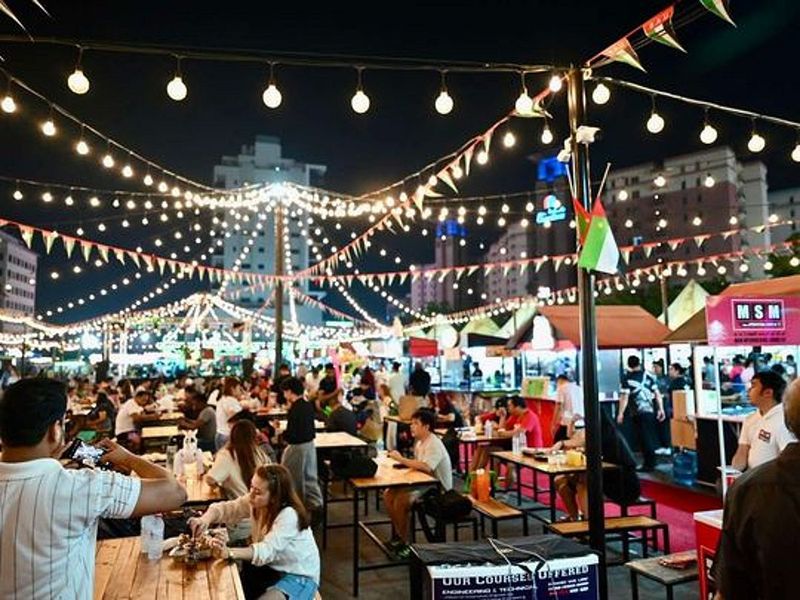 Tourist-Heavy Night Market