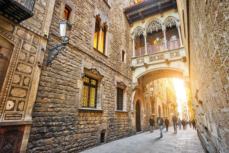 Vibrant Barrio Gótico, Barcelona, Spain