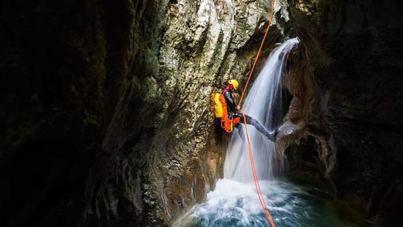 Canyoning in the Swiss Alps