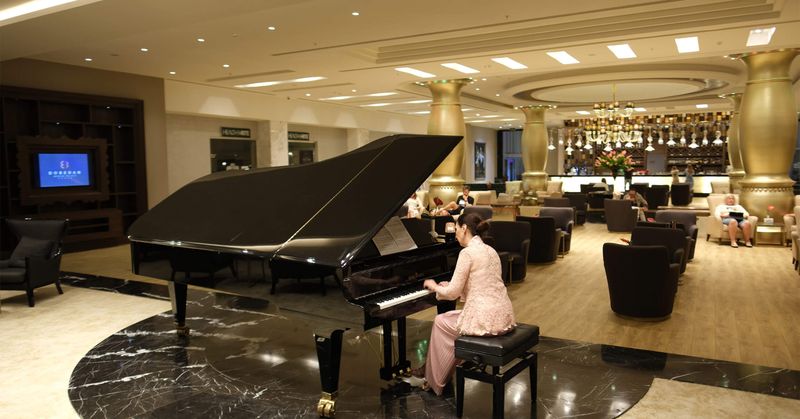Playing the Piano in the Lobby