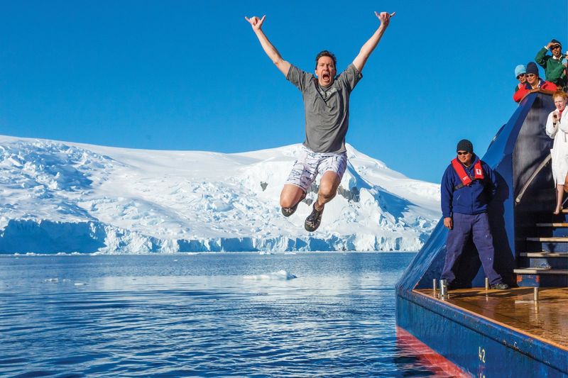 Polar Bear Plunge in the Arctic