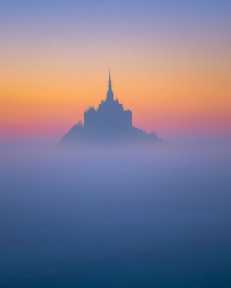 Mystical Dawn at Mont Saint-Michel