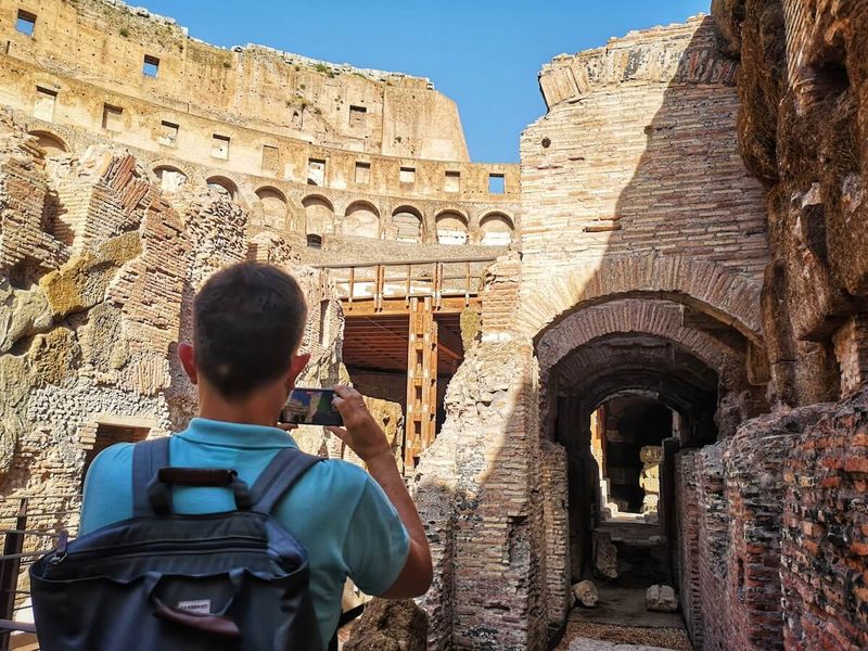 The Colosseum's No Heavy Backpacks