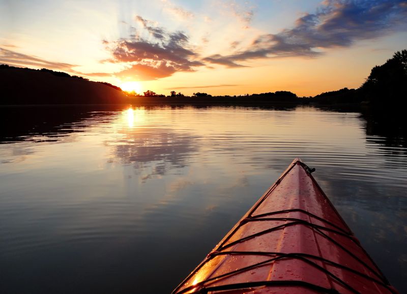 Kayaking on the Serene Lake