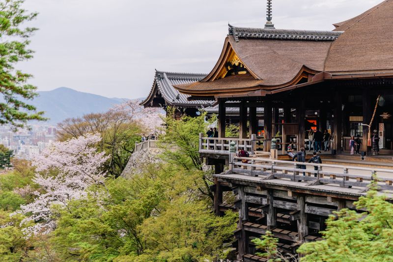 Kiyomizu-dera Temple During Momo Hajimete Saku (First Peach Blossoms)