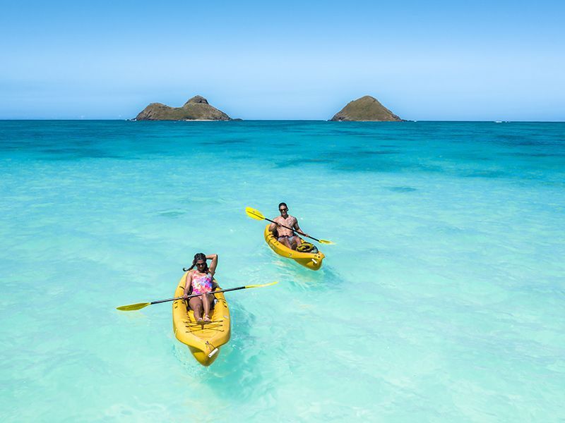 Kayaking in Kailua Bay