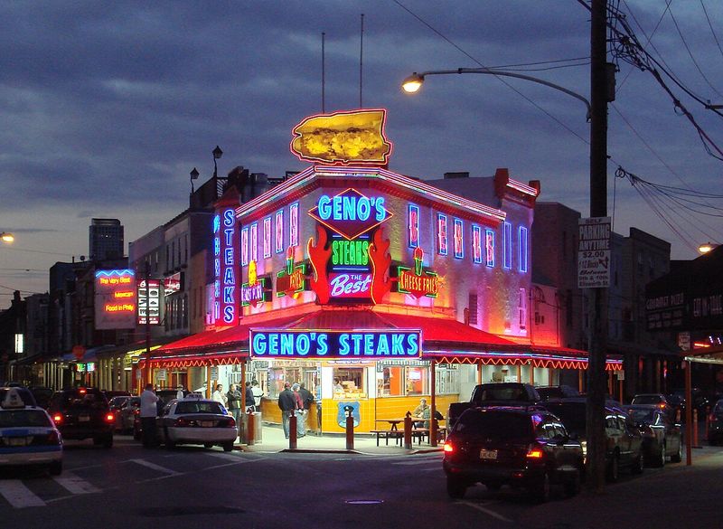 Geno's Steaks: Neon-Lit Sandwich Landmark