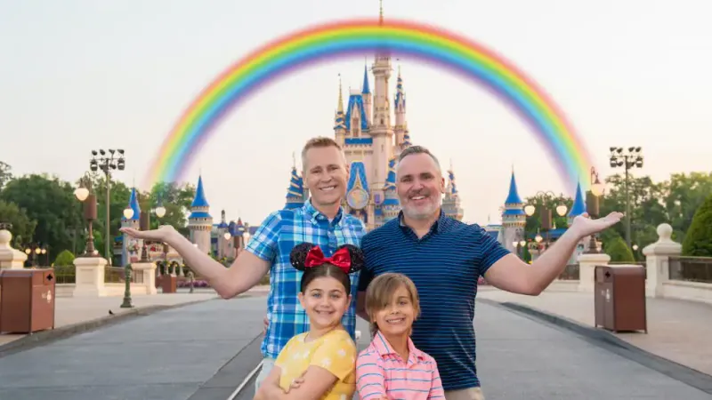 Cinderella's Castle in Pride Colors