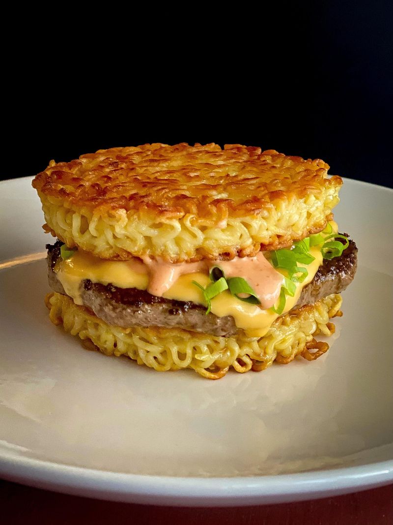 Impossible-to-Eat Ramen Burgers