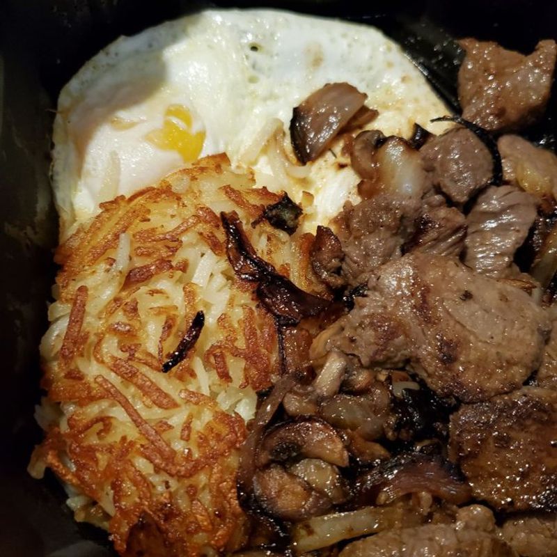 Sirloin Tips & Eggs