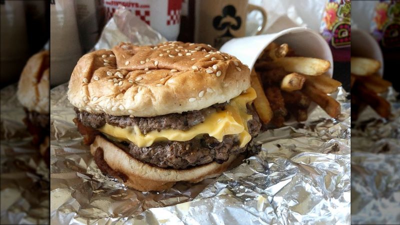 Five Guys Bacon Cheeseburger + Large Fries