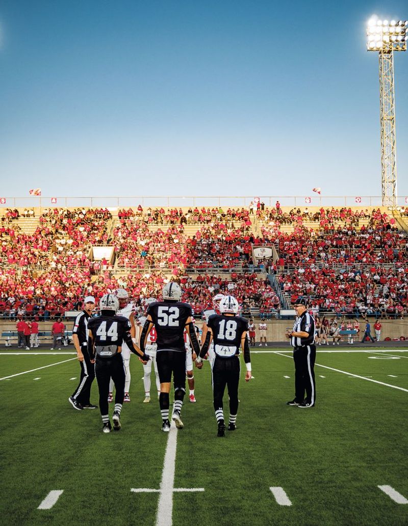 Cheering at a Friday Night High School Football Game