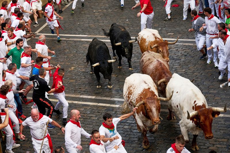 Running of the Bulls – Pamplona, Spain (July)