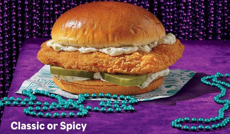 Popeyes Classic Flounder Fish Sandwich