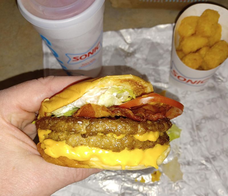 Sonic’s SuperSONIC Bacon Double Cheeseburger