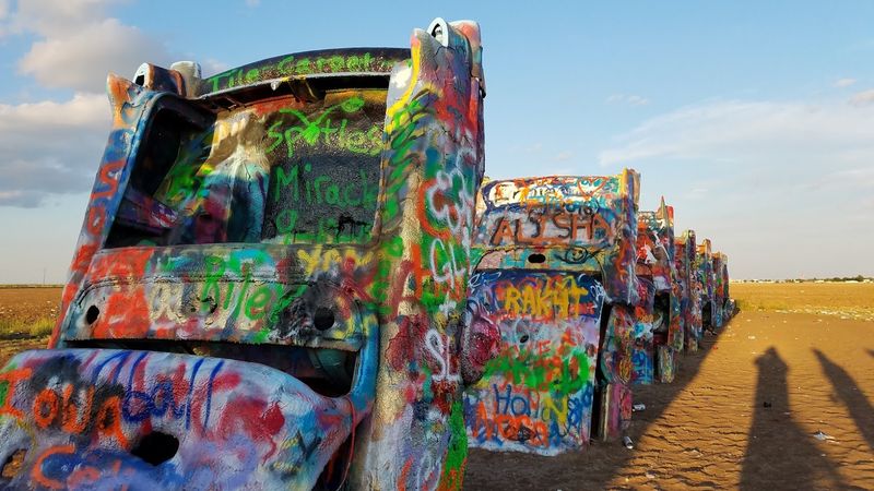Feeling Small Among the Cadillacs at Cadillac Ranch