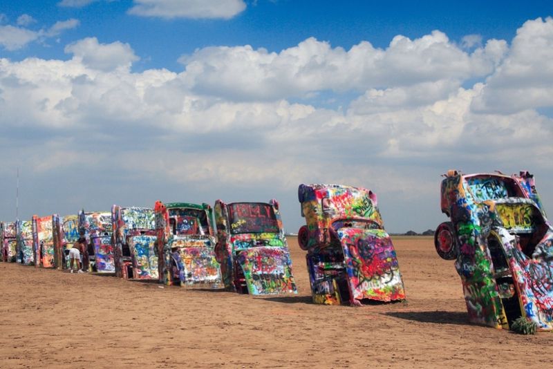 Cadillac Ranch: Graffiti-Covered Car Art in Texas