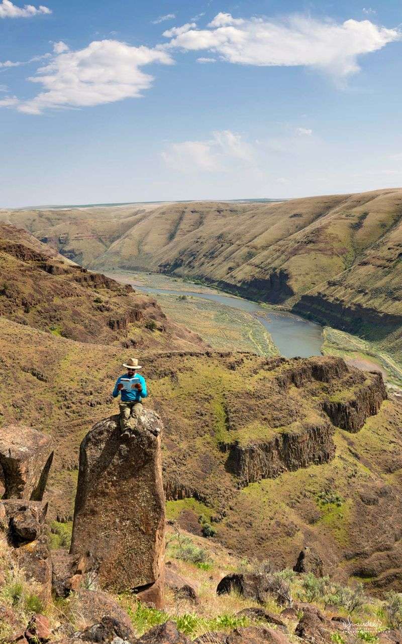 Towering Basalt Cliffs Create a Dramatic Desert Cathedral