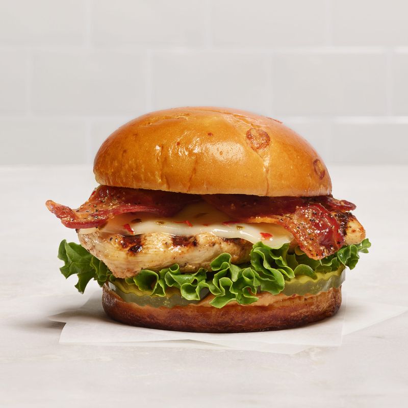 Chick-fil-A Deluxe Sandwich (with bacon and shake)