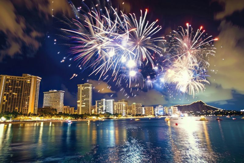 Honolulu's Aloha State Ocean Fireworks Spectacular