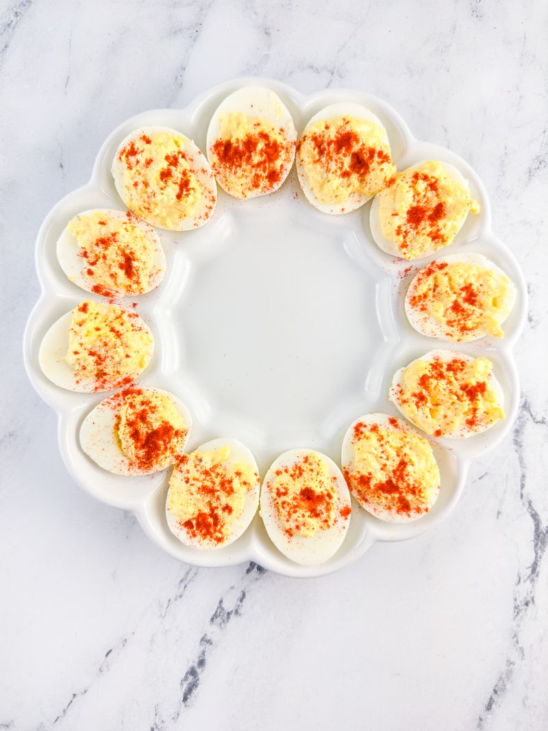 Deviled Eggs with Paprika Dust