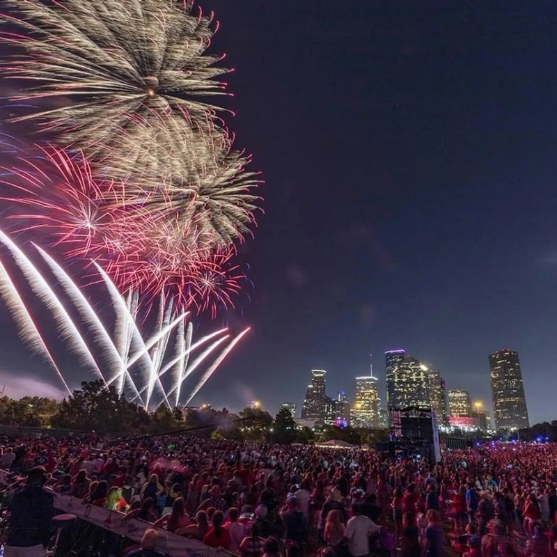Houston's Shell Freedom Over Texas Downtown Spectacular