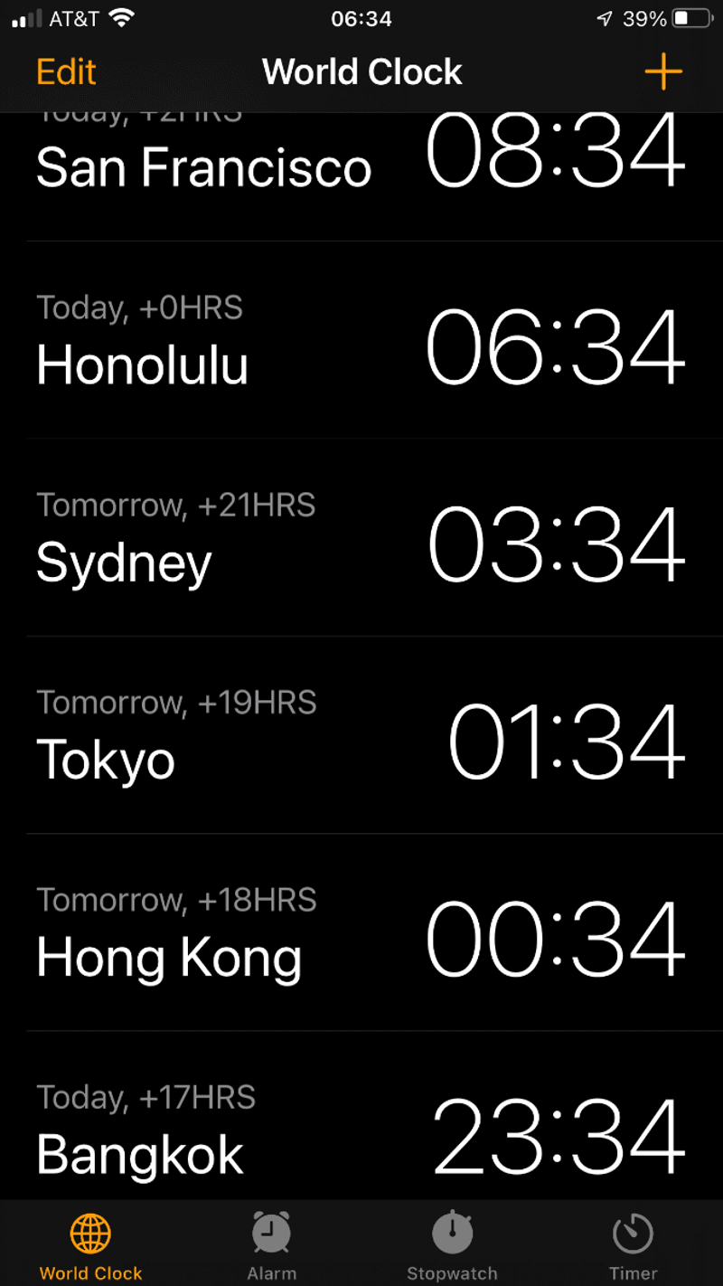 Ignoring Time Zone Changes