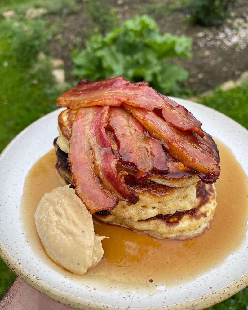Peanut Butter and Bacon Pancakes