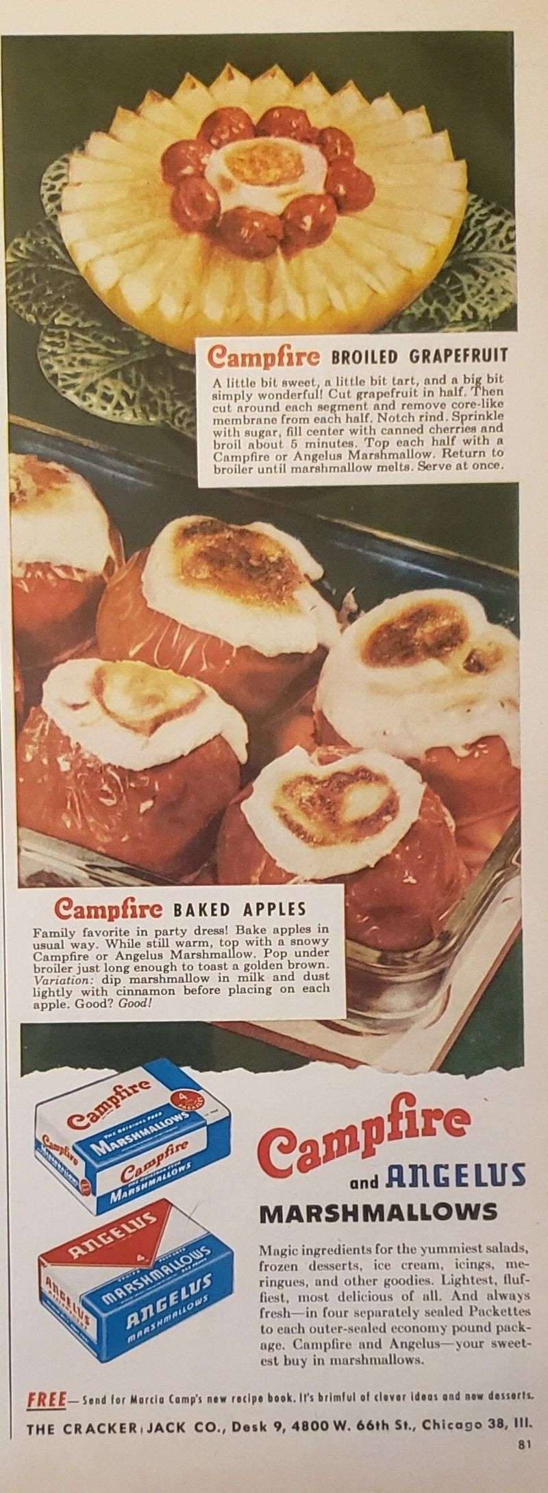 Baked Grapefruit with Marshmallows