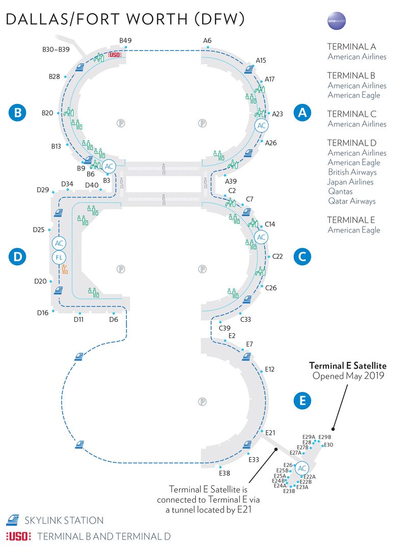 Five Terminal Layout Spreads Gates Across Vast Distances