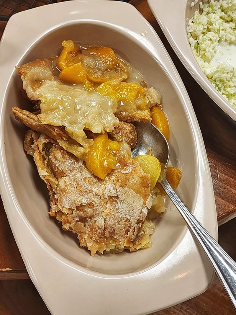Georgia Peach Cobbler at Buckner's